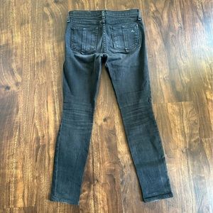 RAG & BONE Black Skinny Jeans in Rock